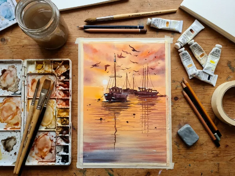 004. Gün Batımında Tekneler